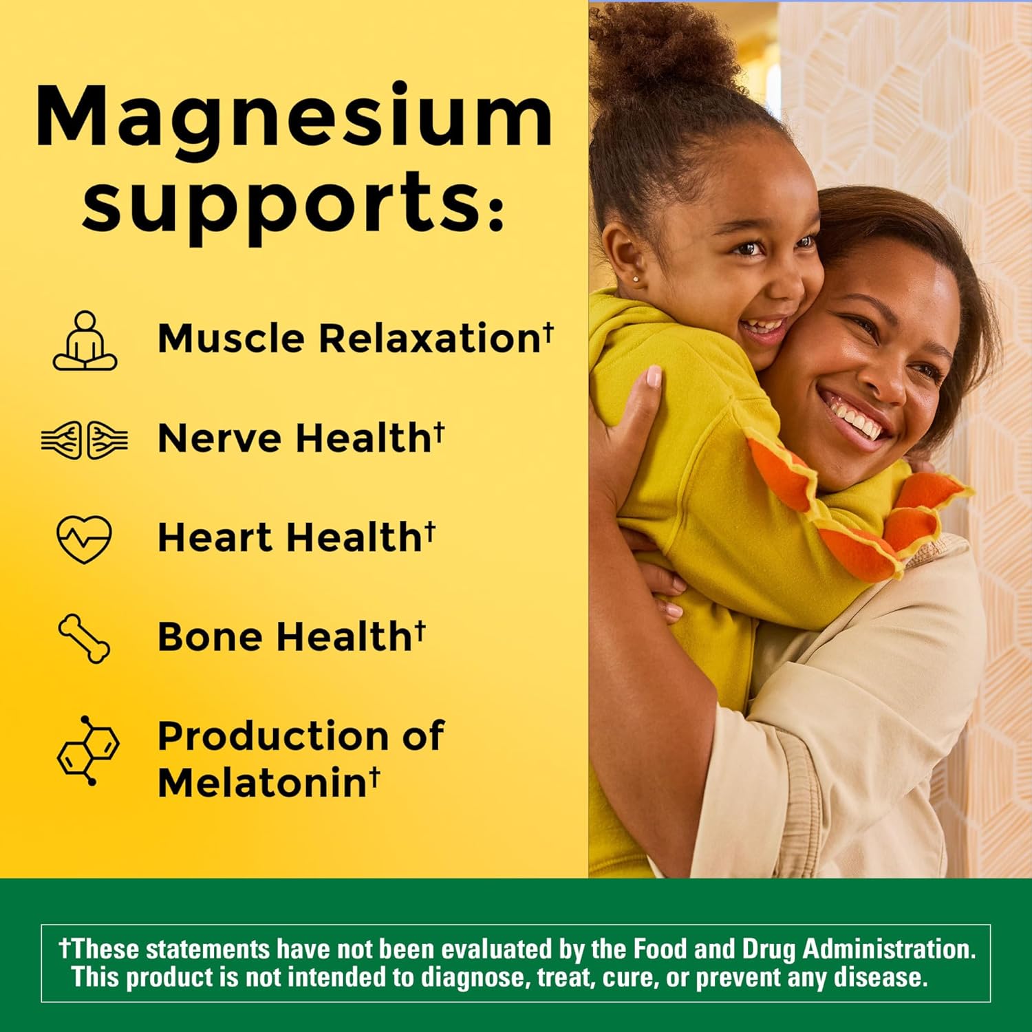 Nature Made Magnesium Oxide 250 mg, Magnesium Supplement for Muscle, Heart, Bone and Nerve Health Support, 100 Tablets, 100 Day Supply - Image 3