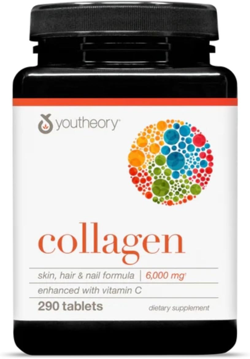 Youtheory Advanced Collagen - 6,000 mg Collagen - with Vitamin C - for Hair, Skin & Nails* - Collagen Supplements for Women and Men - 290 Tablets - Image 2