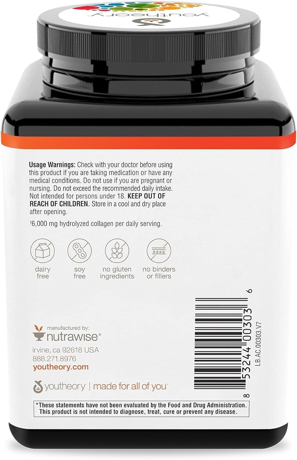 Youtheory Advanced Collagen - 6,000 mg Collagen - with Vitamin C - for Hair, Skin & Nails* - Collagen Supplements for Women and Men - 290 Tablets - Image 6