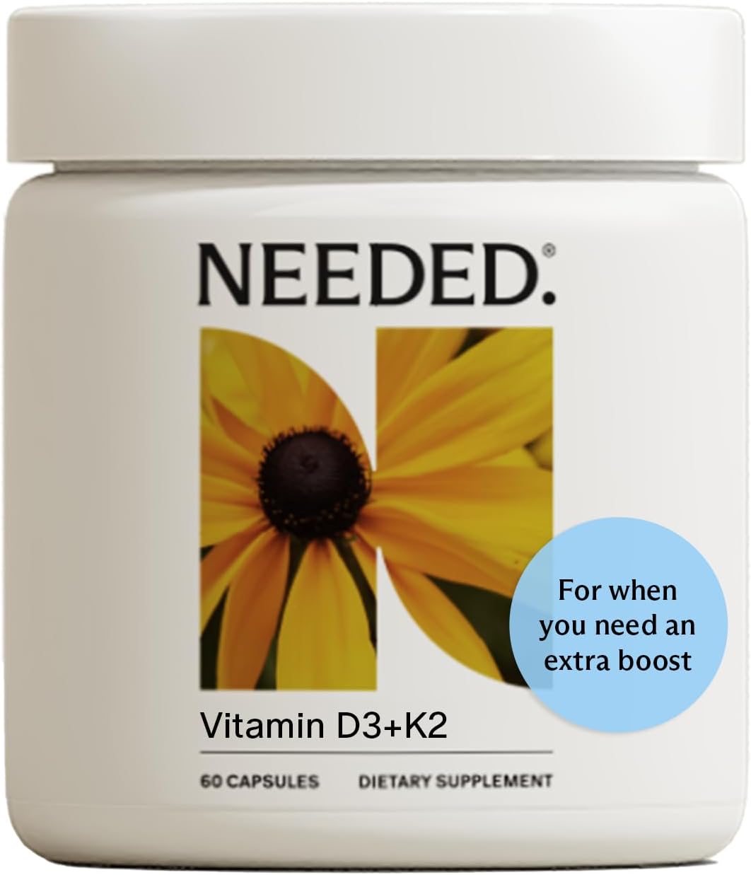 Needed. Expertly-Formulated Prenatal Vitamin D3/K2 | for Fertility, Pregnancy Breastfeeding, and Postpartum, Healthy Immunity and Bone Development, Supports Breast Milk Vitamin D Levels | 60 Capsules - Image 2