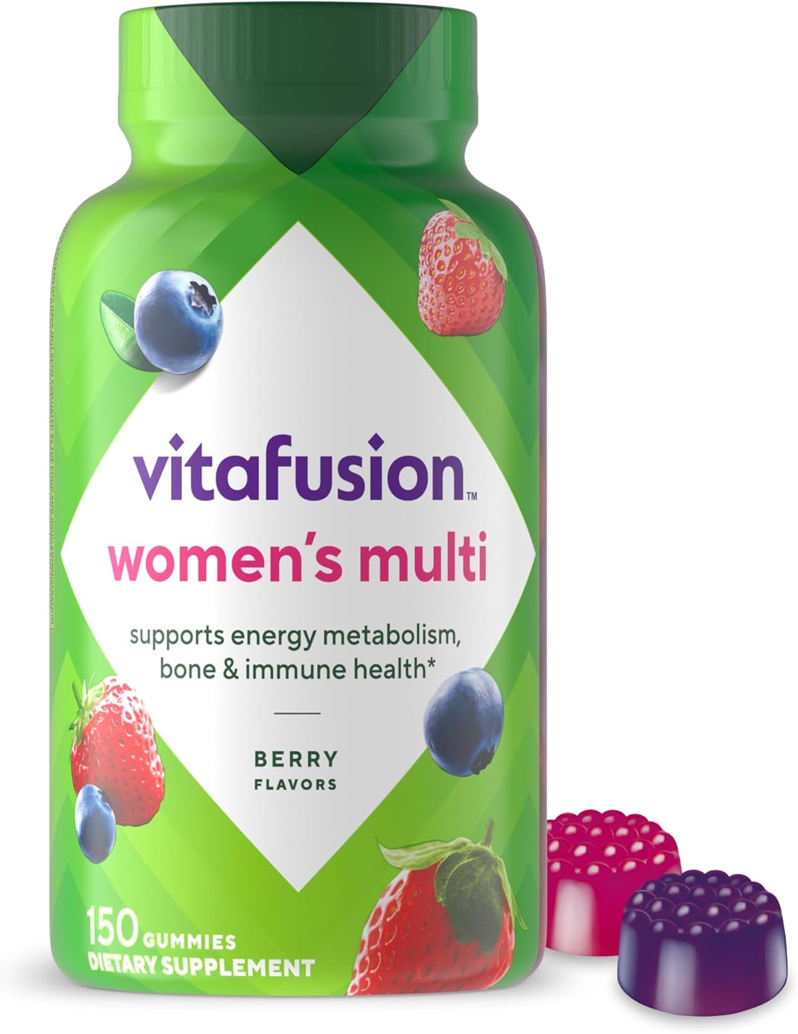 Vitafusion Womens Multivitamin Gummies, Berry Flavored Daily Vitamins for Women With Vitamins A,C,D,E,B-6 and B-12, America’s Number 1 Gummy Vitamin Brand, 75 Days Supply, 150 Count (Package May Vary) - Image 2
