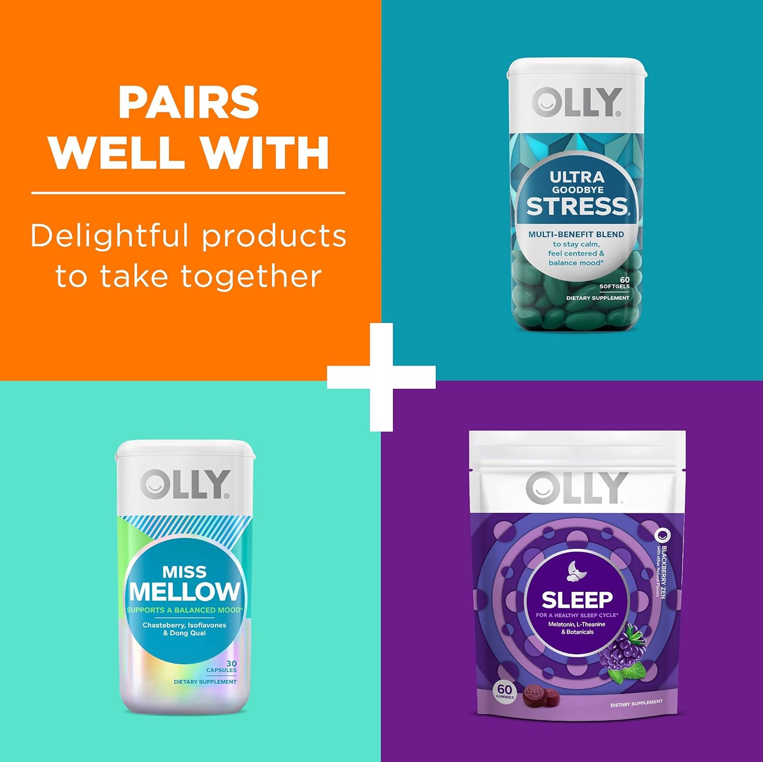 OLLY Hello Happy Gummy Worms, Mood Balance Support, Vitamin D, Saffron, Adult Chewable Supplement, Tropical Zing - 60 Count - Image 8