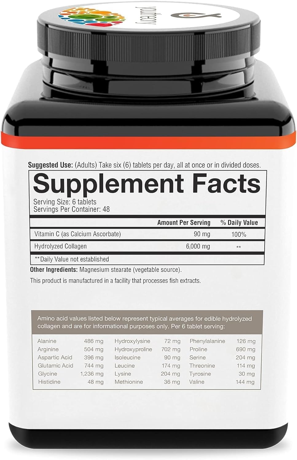 Youtheory Advanced Collagen - 6,000 mg Collagen - with Vitamin C - for Hair, Skin & Nails* - Collagen Supplements for Women and Men - 290 Tablets - Image 4