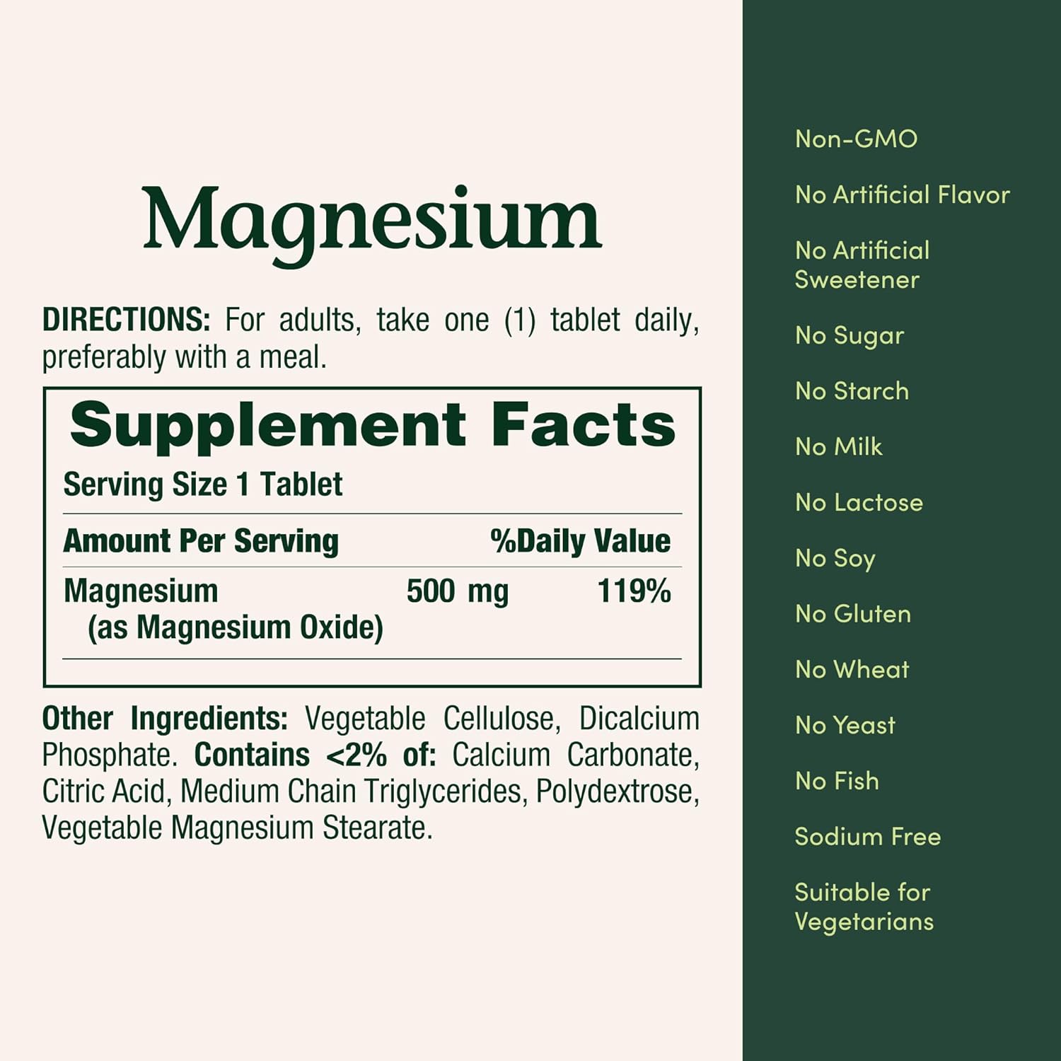 Nature's Bounty Magnesium, Bone and Muscle Health, Whole Body Support, Tablets, 500 Mg, 200 Ct - Image 7