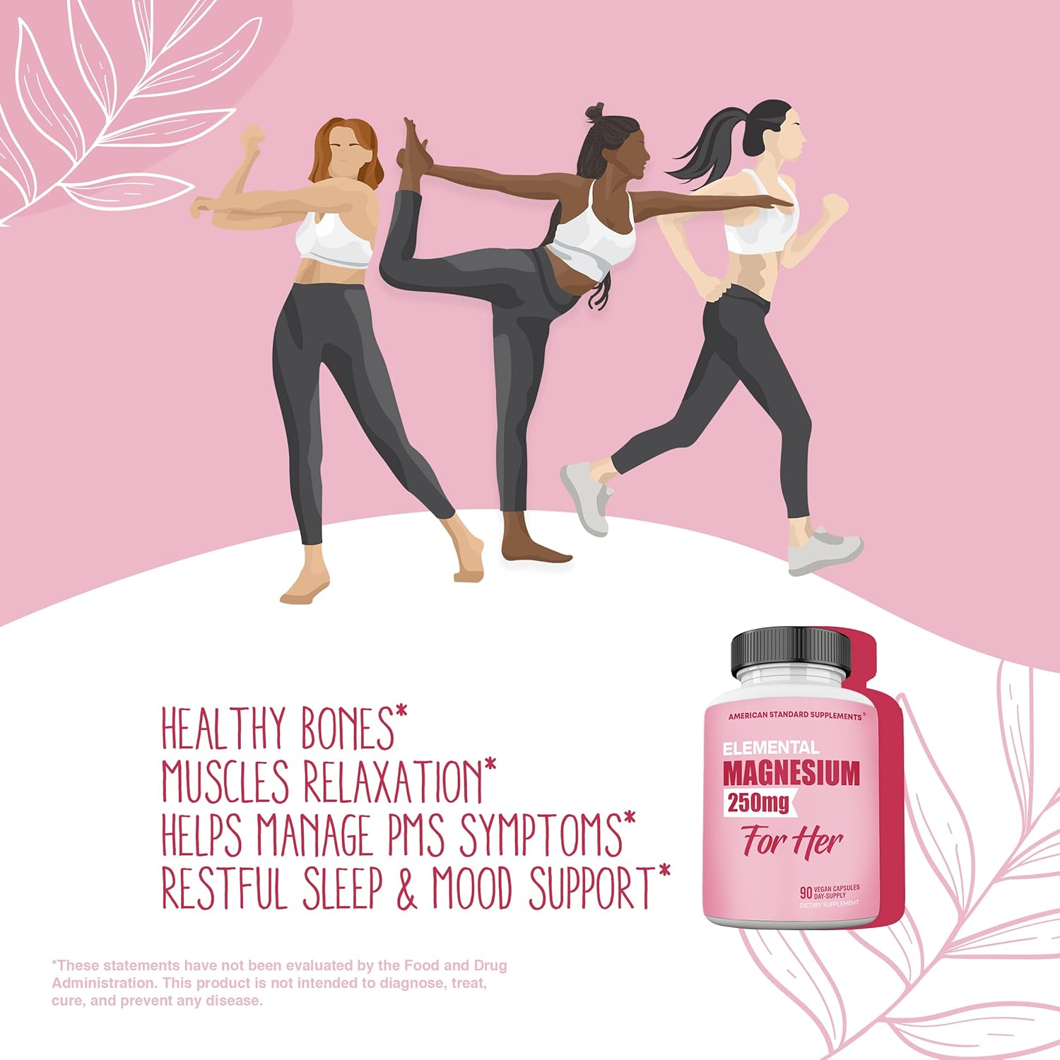 Magnesium Glycinate for Women, Elemental 250mg Per One Capsule, 90 Day Supply, Chelate, Supplement, Chelated Max Absorption - Image 8