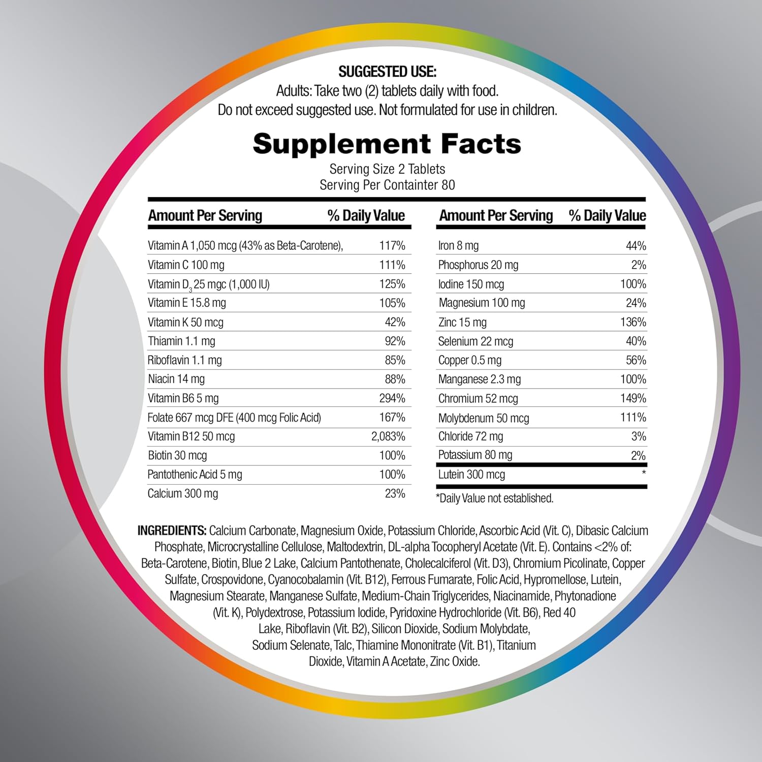 Centrum Minis Silver Women's Multivitamin for Women 50 Plus, Multimineral Supplement with Vitamin D3, B Vitamins, Non-GMO Ingredients, Supports Memory and Cognition in Older Adults - 280 Ct - Image 8