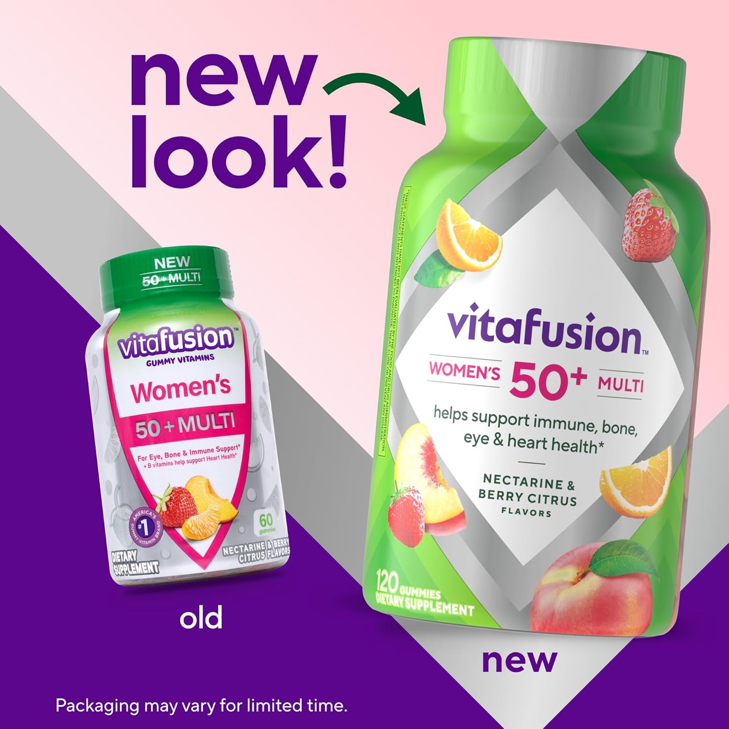 Vitafusion Women's 50+ Daily Multivitamin, Gummy Vitamins, 120 Ct - Image 3