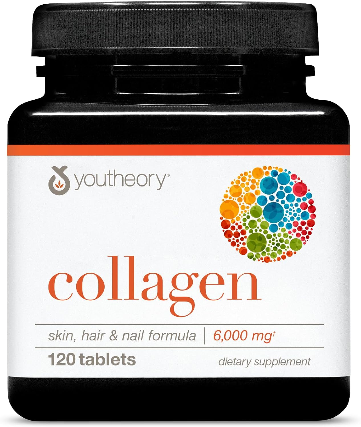 Youtheory Advanced Collagen - 6,000 mg Collagen - with Vitamin C - for Hair, Skin & Nails* - Collagen Supplements for Women and Men - 120 Tablets - Image 2