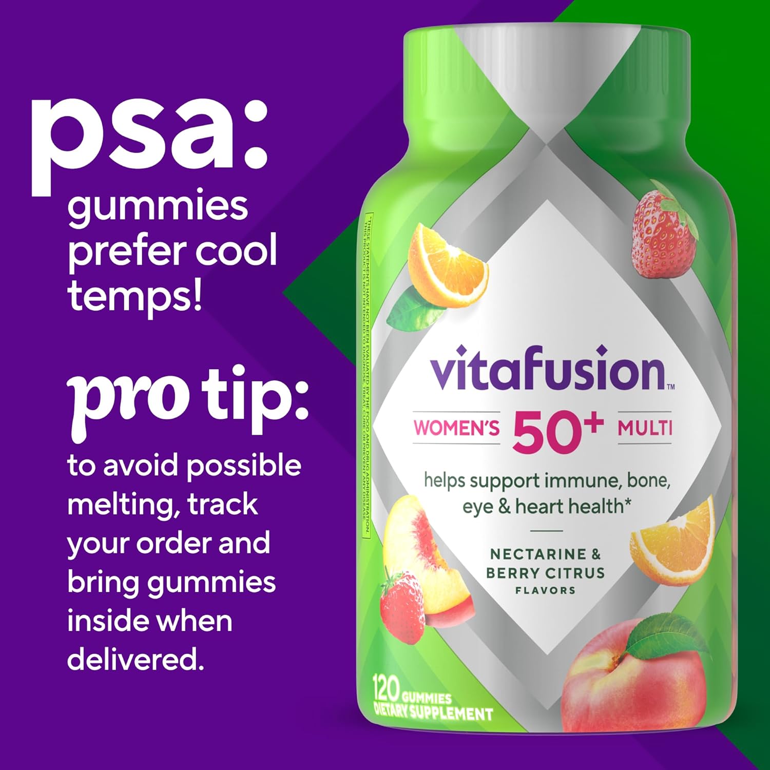 Vitafusion Women's 50+ Daily Multivitamin, Gummy Vitamins, 120 Ct - Image 10