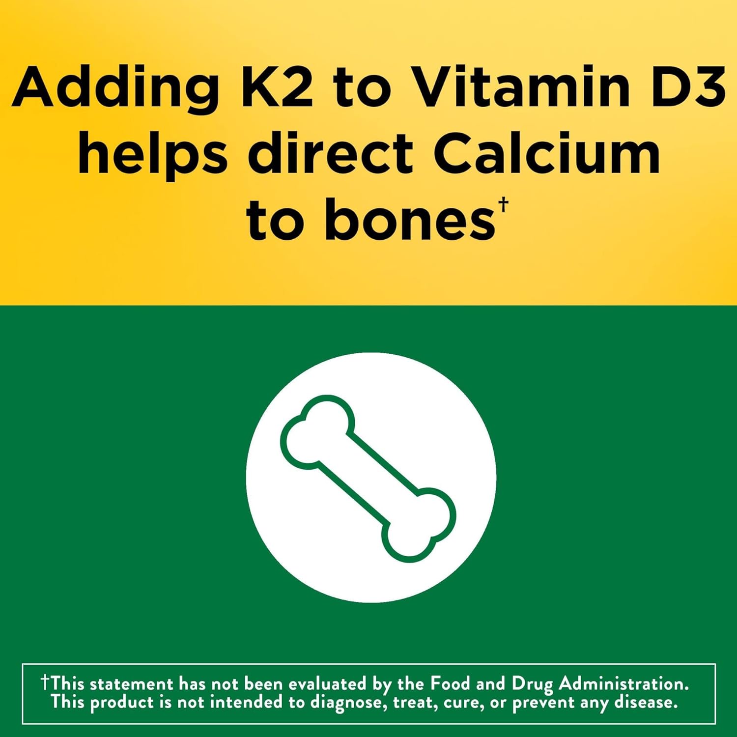 Nature Made Vitamin D3 K2, 5000 IU (125 mcg) Vitamin D, Dietary Supplement for Bone, Teeth, Muscle and Immune Health Support, 30 Softgels, 30 Day Supply - Image 4