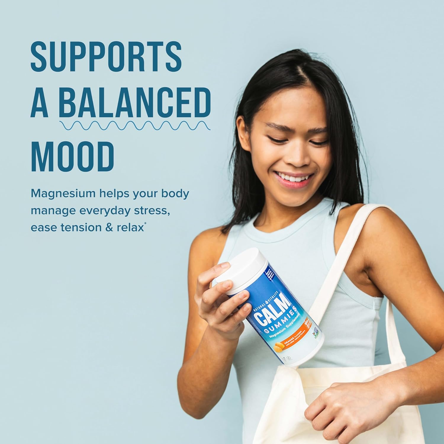 Natural Vitality Calm, Magnesium Citrate Supplement, Stress Relief Gummies, Supports a Healthy Response to Stress, Gluten Free, Vegan, Orange, 240 Gummies - Image 9