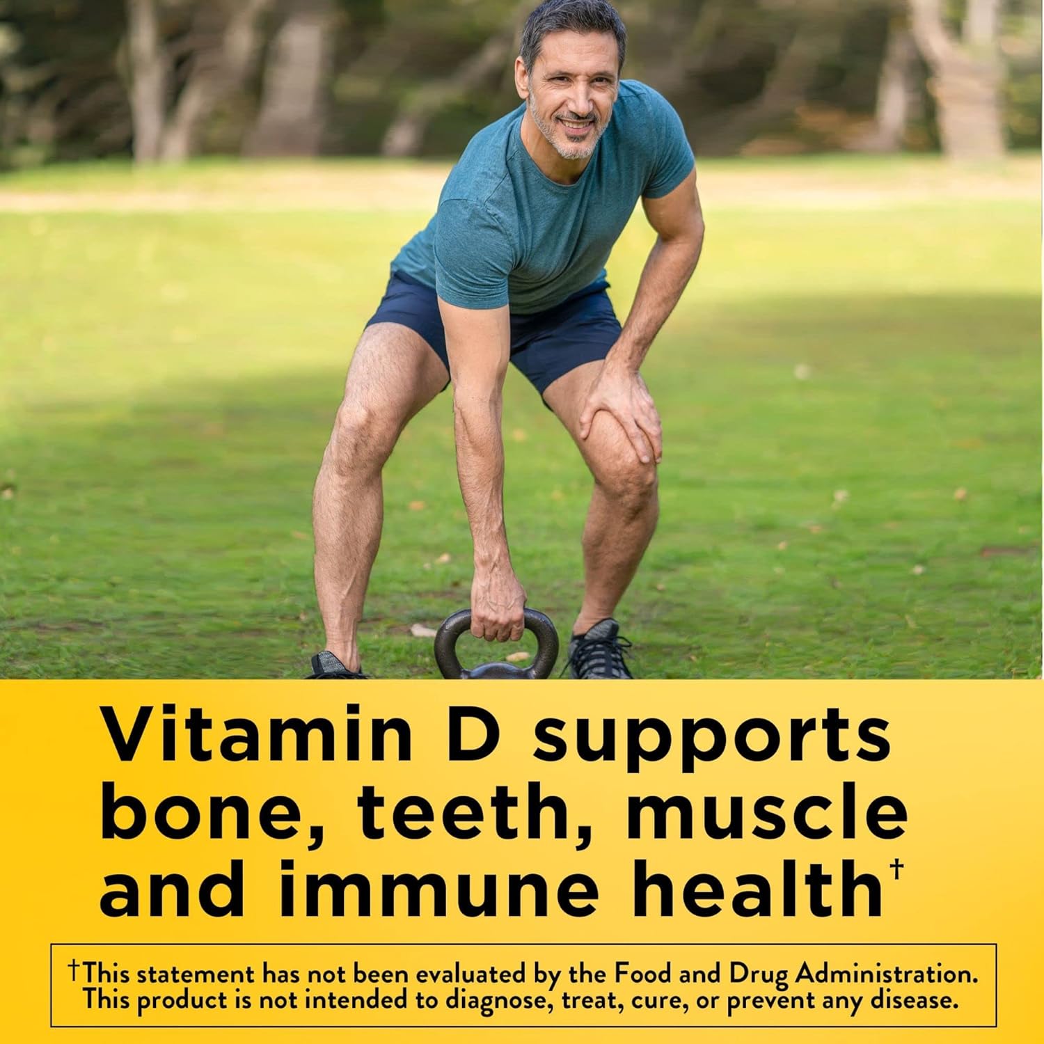 Nature Made Vitamin D3 K2, 5000 IU (125 mcg) Vitamin D, Dietary Supplement for Bone, Teeth, Muscle and Immune Health Support, 30 Softgels, 30 Day Supply - Image 3